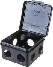 Распределительная коробка Ruvinil Коробка распределительная ОП 80х80х50мм откид. крышкаУХЛ1 IP54 черн. 67040МЧ