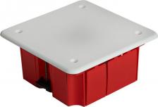 Распределительная коробка Stekker EBX30-02-1-20-92 Коробка монтажная для полых стен, с пластиковыми зажимами, с крышкой, 92*92*45мм, IP20, красный, цена за 1 шт