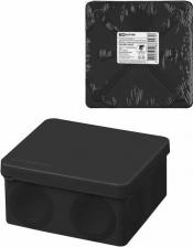 Распределительная коробка TDM Electric Распаячная коробка, двухкомпонентная, ОП 100х100х50 мм, IP66, 8 вх, черная, инд. штрихкод, SQ1401-2913
