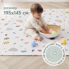 Развивающий центр Happy Baby 331902, Коврик детский игровой Soft Floor массажный, развивающий, рельефная поверхность, непромокаемый, с чехлом, тераццо