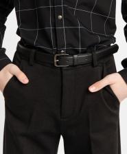 Ремень/пояс Button Blue Ремень с темной металлической пряжкой черный (One size)