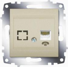 Розетка ABB TRELB Cosmo Cosmo титаниум розетка TF (RJ 11 + гнездо)