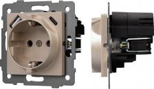 Розетка Arlight Внимание. Фото товара условное. При выборе ориентируйтесь на технические характеристики. Механизм розетки с заземлением совместим с рамками серий