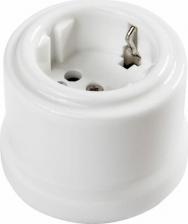 Розетка Bironi Сетевая розетка керамика белый с/з