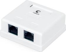 Розетка Cabeus Компьютерная розетка RJ-45 WS-8P8C-Cat.6-2 двойная