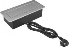 Розетка Cactus Блок розеток CS-SOCKET-EU3-GYBK для столешницы 26.5x11.8x6.5см серый