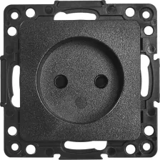 Розетка EKF Механизм розетки Proxima Стокгольм 1-м, без заземления, защитная шторка, 10А, черный