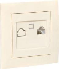 Розетка EKF Одноместная компьютерная розетка Валенсия PROxima