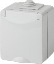 Розетка Эра 11-2601-03 11-2601-03 Розетка 2P+E IP65, 16A-250В, ОУ, серый, цена за 1 шт