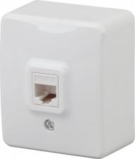 Розетка Эра 11-3203-01 11-3203-01 Розетка информационная RJ45, ОУ, IP20, Эксперт, белый, цена за 1 шт