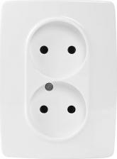 Розетка Эра 12-2107-01 12-2107-01 Розетка 2X2P, 16A-250В, IP20, Эра12, белый, цена за 1 шт