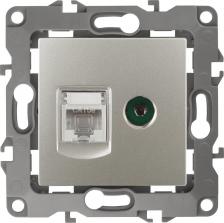 Розетка Эра 12-3110-15 12-3110-15 Розетка комбинированная RJ45+TV, IP20, Эра12, перламутр, цена за 1 шт