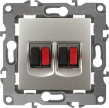 Розетка Эра 12-3112-15 12-3112-15 Розетка аудио двойная, IP20, Эра12, перламутр, цена за 1 шт