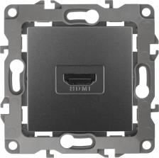 Розетка Эра 12-3114-12 12-3114-12 Розетка HDMI, IP20, Эра12, графит, цена за 1 шт