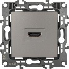 Розетка Эра 12-3114-16 Розетка Серия 12 12-3114-16 HDMI, титан, цена за 1 шт