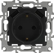 Розетка Эра 12-4109-05 12-4109-05 Розетка 2P+E 16A-250В, штор. с 2xUSB 5В-3А, Эра12, антрацит, цена за 1 шт