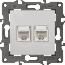 Розетка Эра 14-3108-01 14-3108-01 Розетка 2хRJ45, IP20, белый, цена за 1 шт