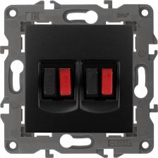 Розетка Эра 14-3112-05 14-3112-05 Розетка аудио двойная, IP20, Elegance, антрацит, цена за 1 шт