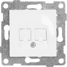 Розетка Gusi Electric Розетка компьютерная встраиваемая без заземления RJ45 цвет жемчуг