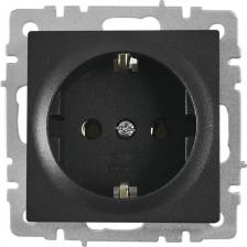 Розетка Gusi Electric Розетка встраиваемая Ugra с заземлением цвет графит
