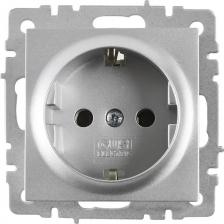 Розетка Gusi Electric Розетка встраиваемая Ugra с заземлением цвет серебро 4610083208611