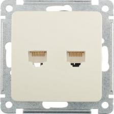 Розетка Hegel Розетка компьютерная Master РСКК-440-01 слоновая кость два модуля RJ45 cat 5e