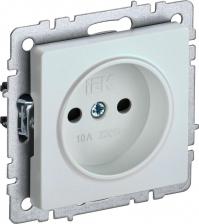 Розетка ИЭК BRITE Розетка 1-местная без заземления с защитными шторками 10А РСш10-2-БрЖ жемчуг, цена за 1 шт