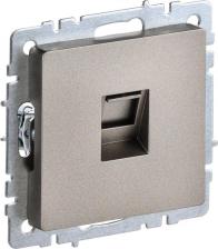 Розетка ИЭК BRITE Розетка компьютерная RJ45 кат.6 РК11-БрШ шампань, цена за 1 шт