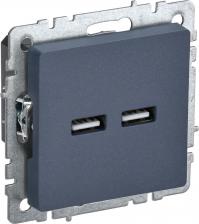 Розетка ИЭК BRITE Розетка USB A+A 5В 3,1А РЮ10-1-БрМ маренго, цена за 1 шт