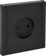Розетка ИЭК FORTE&PIANO Розетка 1-местная без заземления с защитными шторками винтовое крепление 10А FP117 черный, цена за 1 шт