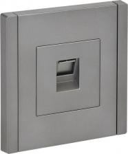 Розетка ИЭК FORTE&PIANO Розетка компьютерная RJ45 кат.5E FP532 сталь, цена за 1 шт
