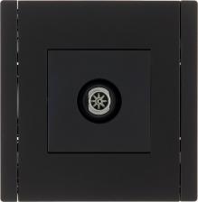 Розетка ИЭК FORTE&PIANO Розетка TV оконечная FP128 черный, цена за 1 шт