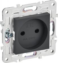 Розетка ИЭК SKANDY Розетка без заземления с защитными шторками 10А SK-R01T титан, цена за 1 шт
