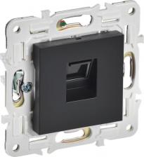 Розетка ИЭК SKANDY Розетка компьютерная RJ45 кат.5E SK-K01Bl черный, цена за 1 шт