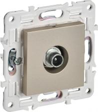Розетка ИЭК SKANDY Розетка TV проходная SK-A17Sh шампань, цена за 1 шт