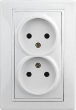 Розетка Intro 1-202-03 Розетка Plano 1-202-03 с заземлением 2P+E Schuko, 16А-250В, IP20, СУ, алюминий, цена за 1 шт