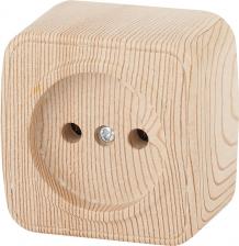 Розетка Intro 3-201-11 3-201-11 Розетка 2P, 16А-250В, IP20, ОУ, Polo, сосна, цена за 1 шт