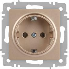 Розетка Intro 6-202-04 Розетка Accent 6-202-04 2P+E Schuko 16А-250В IP20 СУ AL/CU шампань, цена за 1 шт