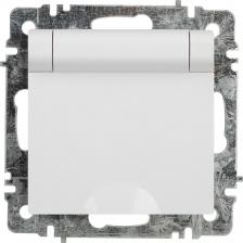 Розетка Intro 6-203-01 Розетка Accent 6-203-01 2P+E Schuko с крышкой, 16А-250В, IP20, СУ, AL/CU, белый, цена за 1 шт