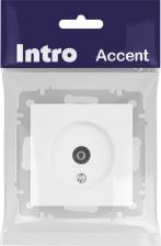 Розетка Intro 6-301-01М Розетка Accent 6-301-01М TV одиночная, IP20, СУ, белый матовый, цена за 1 шт