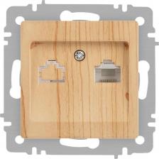 Розетка Intro 6-303-11 Розетка Accent 6-303-11 информационная RJ45, IP20, СУ, сосна, цена за 1 шт