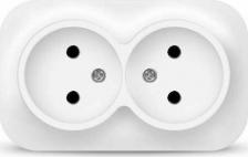 Розетка Ionich Розетка 2-м ОП 10А IP20 без заземл. бел. 1417