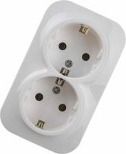 Розетка Ionich Розетка 2-м ОП 16А IP20 с заземл. бел. 1419