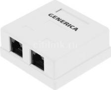Розетка ITK Розетка Generica настенная 62x59.6x26.5мм RJ45 пластик белый