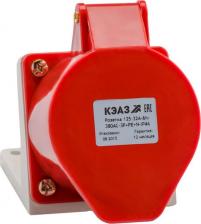 Розетка КЭАЗ Розетка 115 16А 380В AC 3P+PE+N 6ч для монтажа на поверхность IP44 222755, 1шт 4600572272070