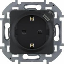 Розетка Legrand Розетка 2К+З 16А 250В с зарядным устройством USB C 1.5А 5В - INSPIRIA - антрацит 6