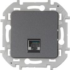 Розетка Legrand Розетка компьютерная Inspiria встраиваемая антрацит RJ45 (673828)