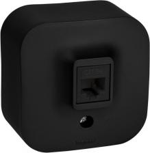 Розетка Legrand Розетка компьютерная Quteo накладная черная RJ45 (782480)