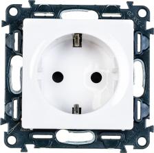 Розетка Legrand Розетка с защитными шторками c безвинтовыми зажимами белая, Valena Life 753420