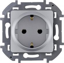Розетка Legrand Розетка с заземлением алюминий, Inspiria 673722
